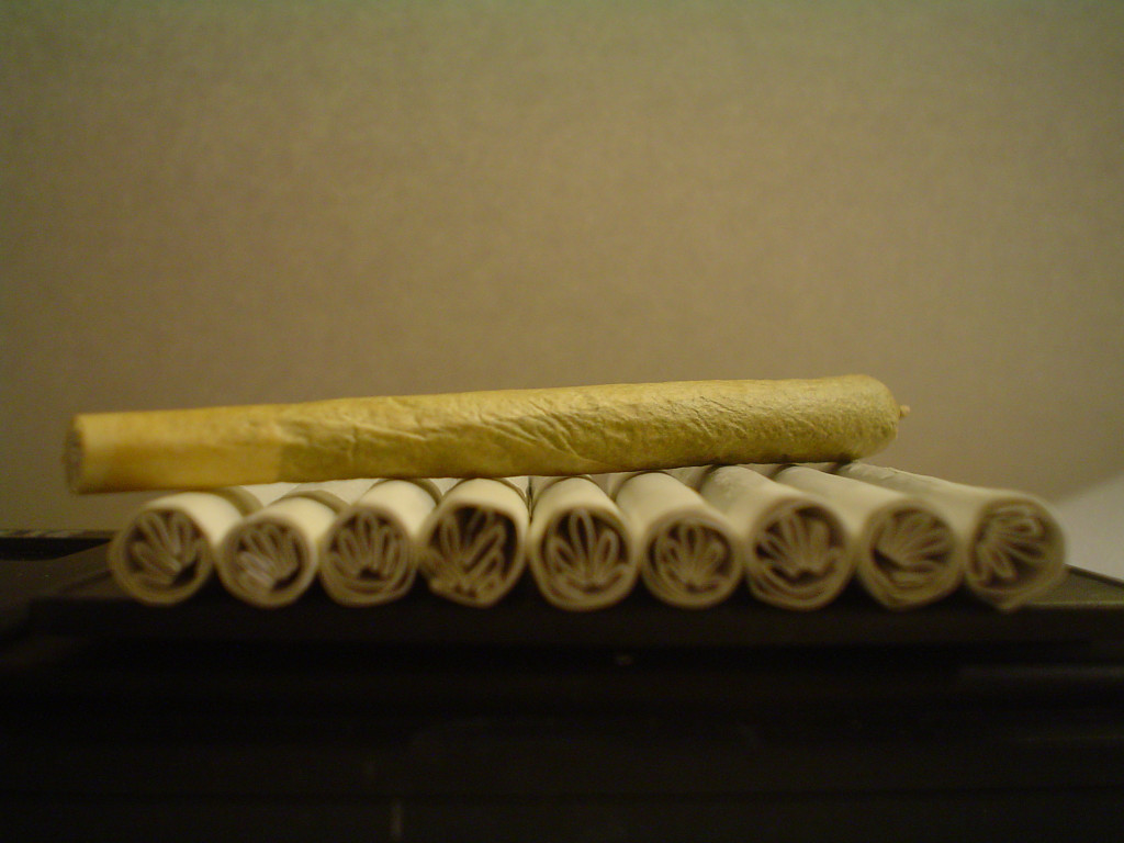 filterki do jointa w kształcie liścia marihuany