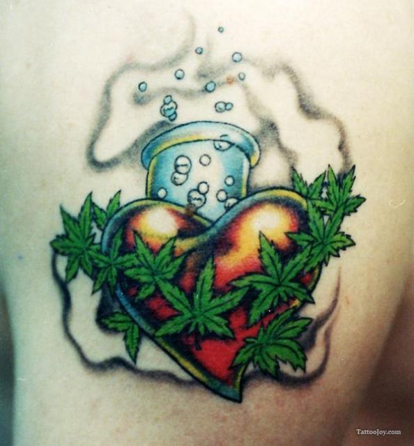 tatuaz-marihuana-bongo-serce
