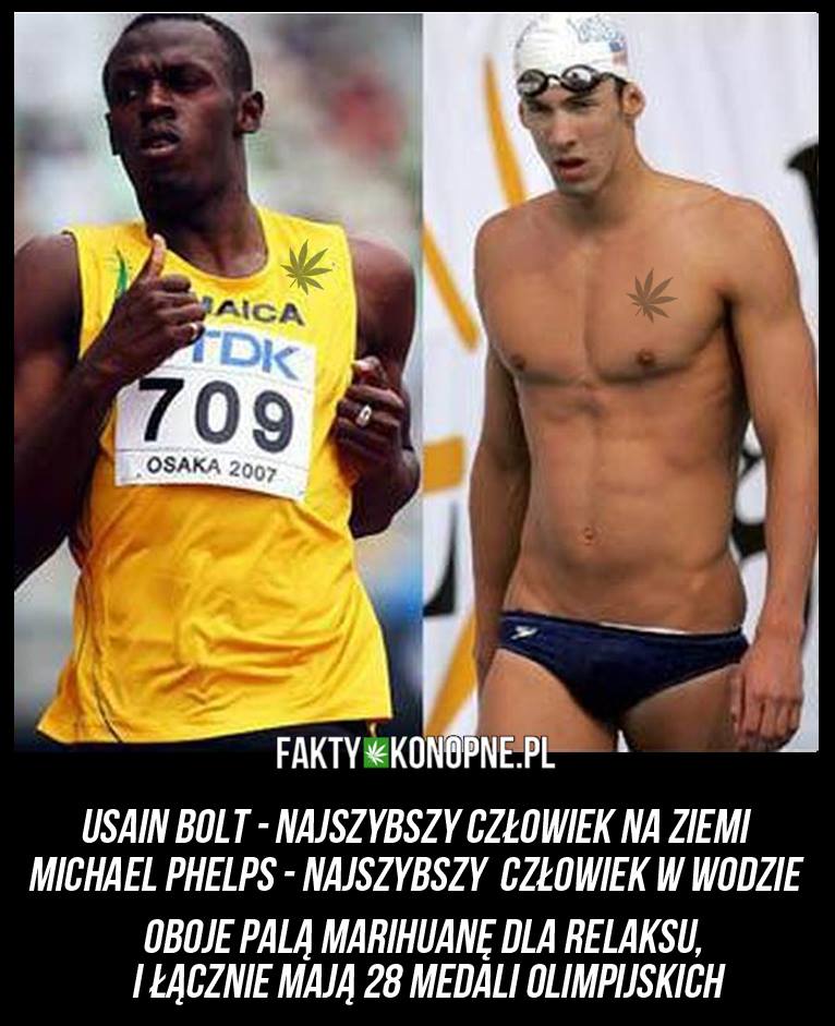Usain Bolt i Michael Phelps - obaj przyznają się do palenia mariuhany