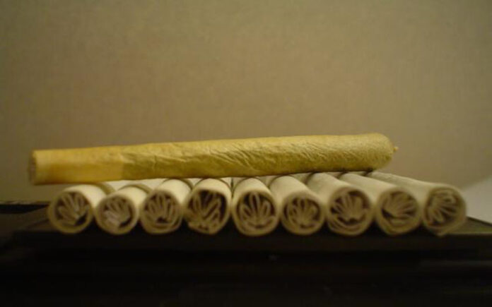 filterek do jointa w kształcie marihuany