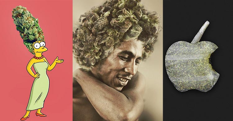 obrazki portrety logo marihuana