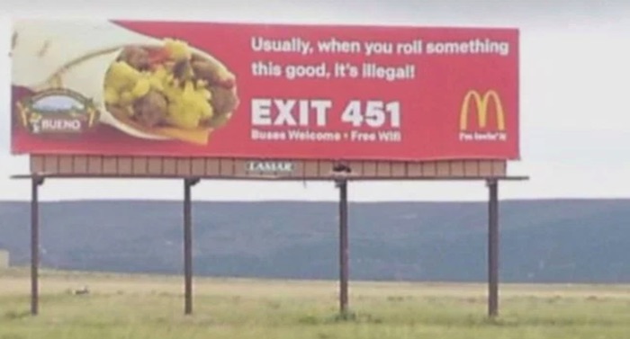 billboard mc donalds marihuana