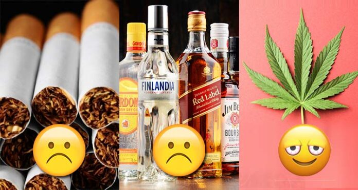 Alkohol i papierosy są najbardziej śmiertelnymi substancjami używanymi na świecie