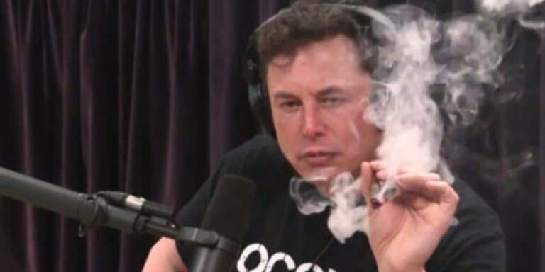 Elon Musk palił marihuanę z jointa podczas wywiadu na żywo. Akcje Tesli spadły o 6%