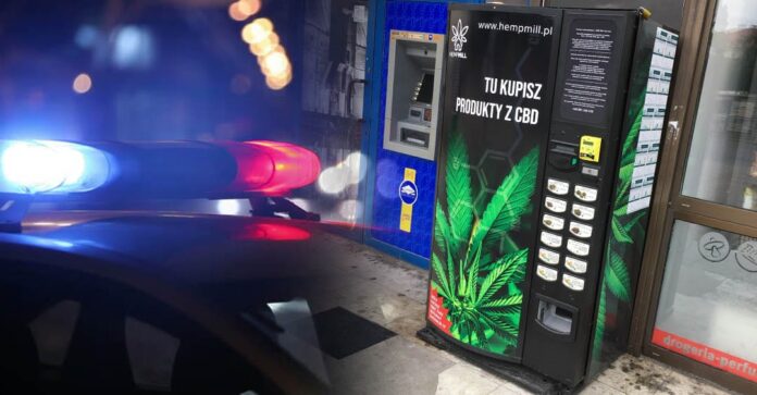 Policja zabezpieczyła automaty vendingowe CBD firmy Hemp Mill