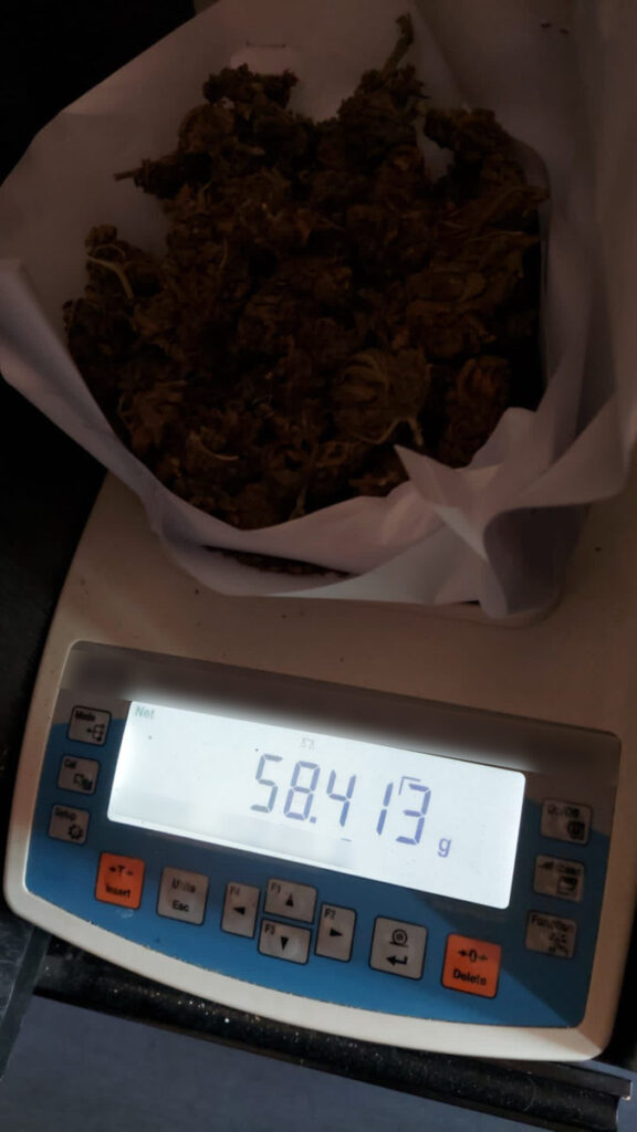 marihuana znaleziona przez policje z wolomina