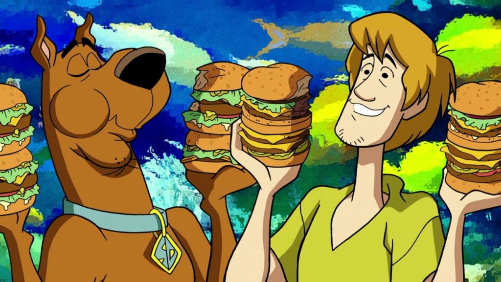 Scooby doo i Shaggy jedzą marihuanę