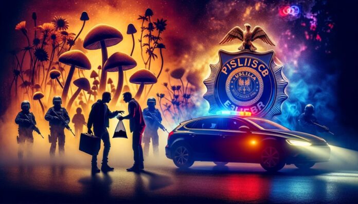 Kierowca Ubera sprzedający grzyby psylocybinowe i LSD pasażerom, którzy okazali się być policjantami pod przykrywką