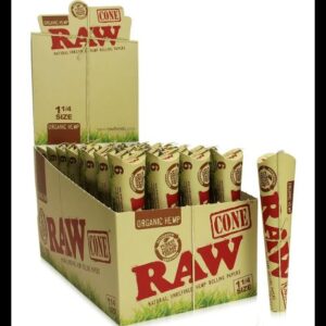 Bibułki skręcone RAW Organic Cone 1 1/4 6PKS